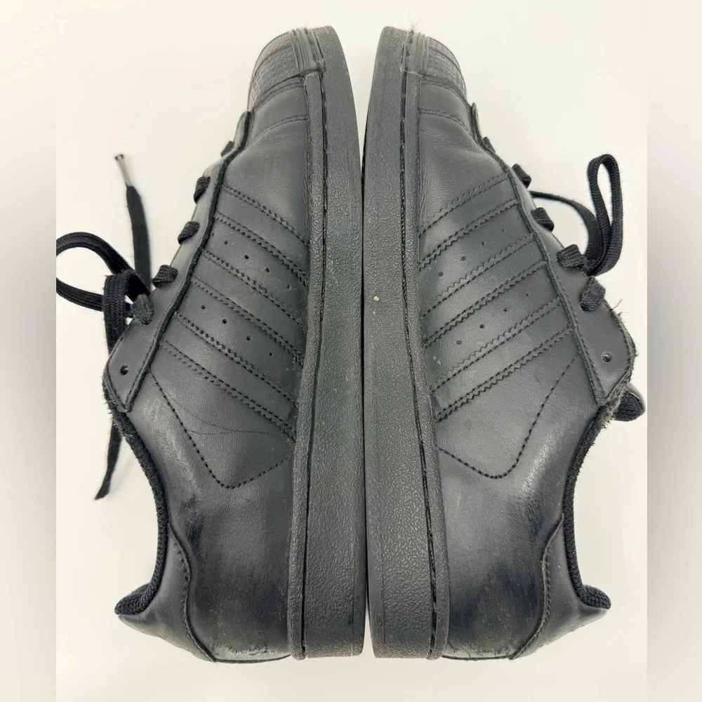 Adidas Superstar Black Sneakers 80s Street Sporty Footwear Athletic Shoes Unisex - Picture 12 of 17